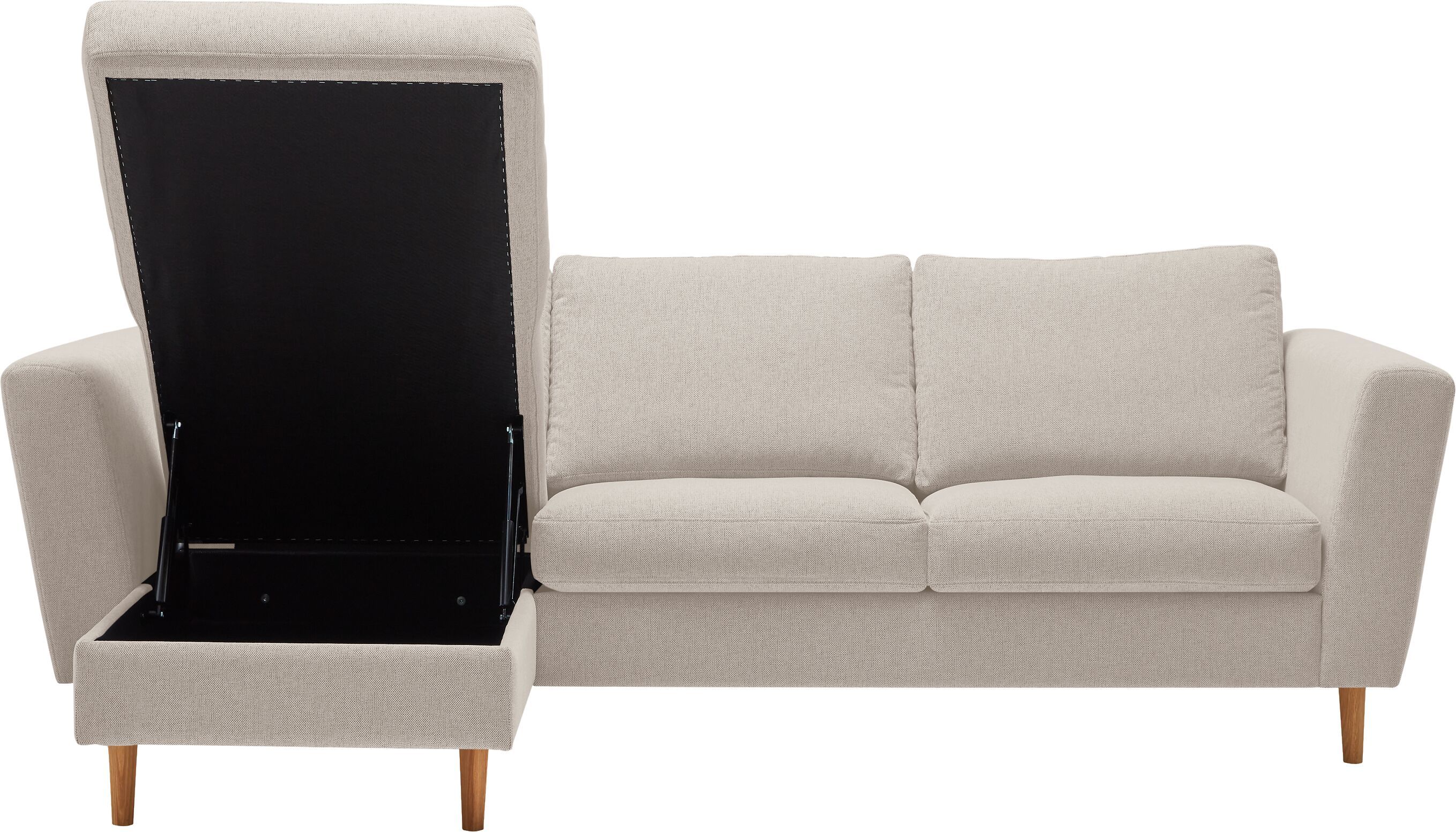 DIENER Ecksofa - Beige / B: 235.0 cm x T: 156.0 cm x H: 81.0 cm