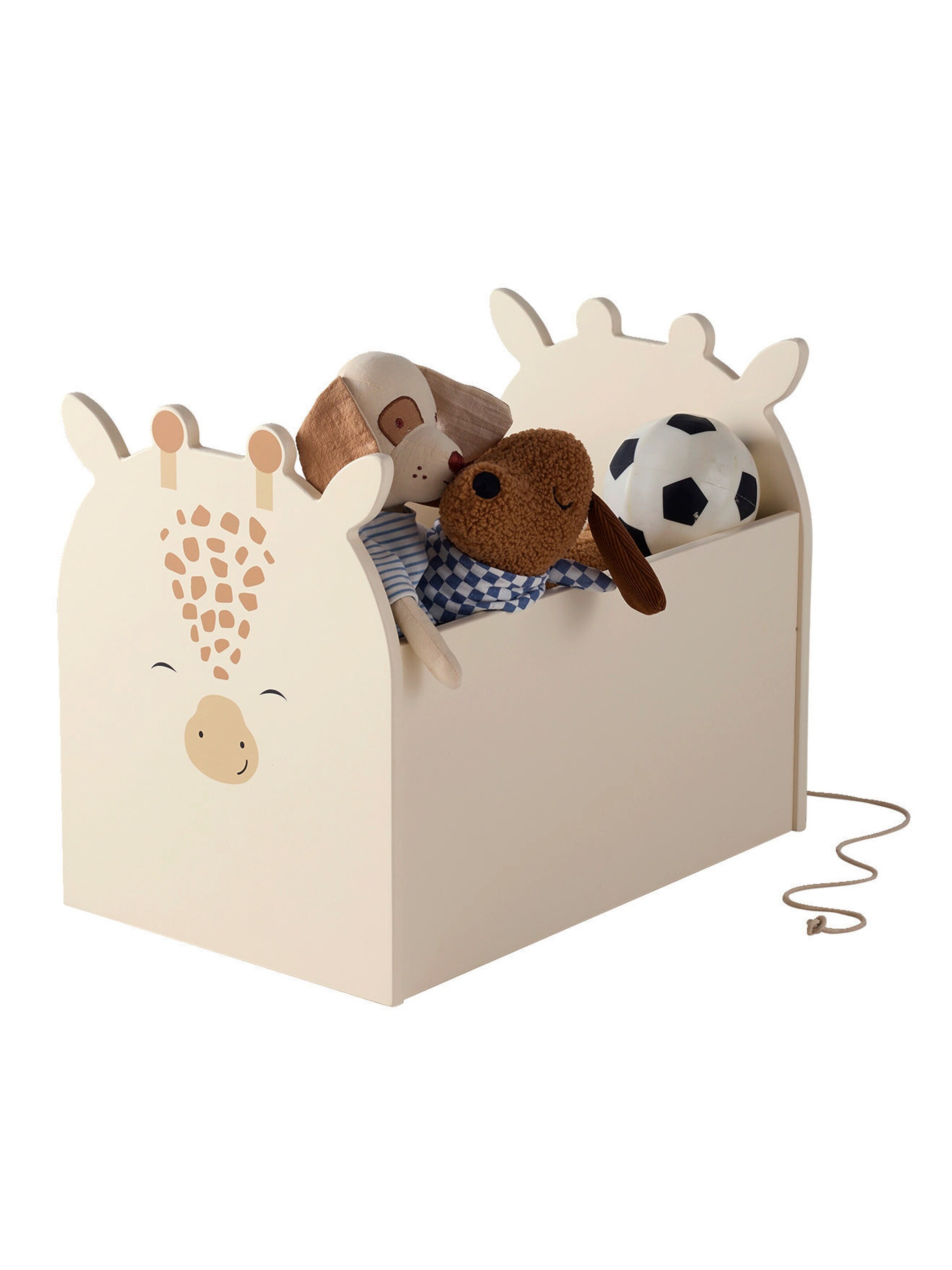 Vertbaudet Kinderzimmer Spielzeugkiste auf Rollen GIRAFFE beige