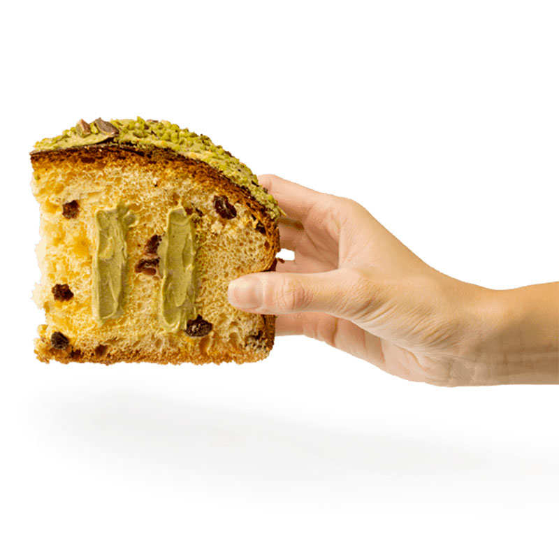 Panettone aux pistaches et thé vert matcha