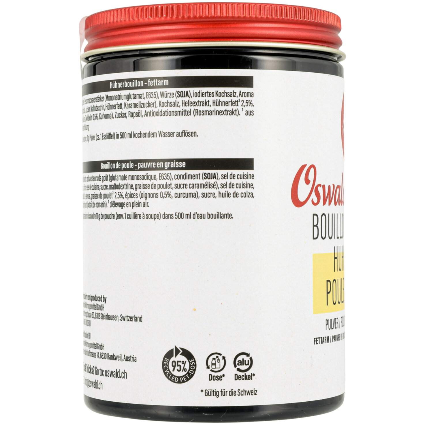 Oswald Hühnerbouillon Fettarm Pulver