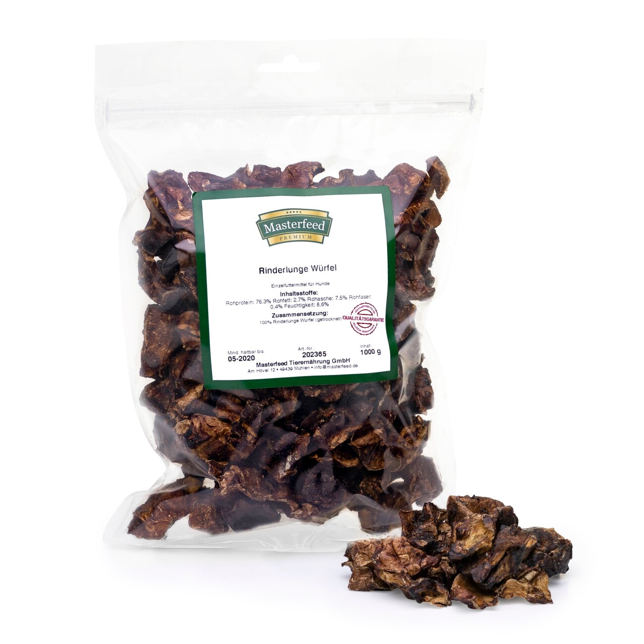 Masterfeed Rinderlunge Würfel 500 g