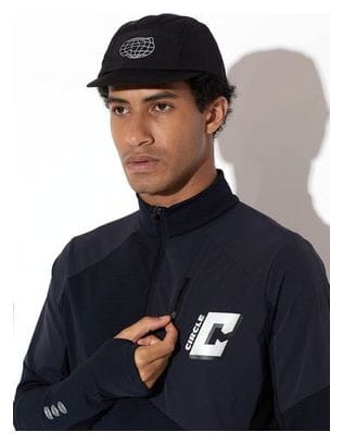 Maillot manches longues Running Hiver Circle Winter Layer Demi-zip Bleu marine