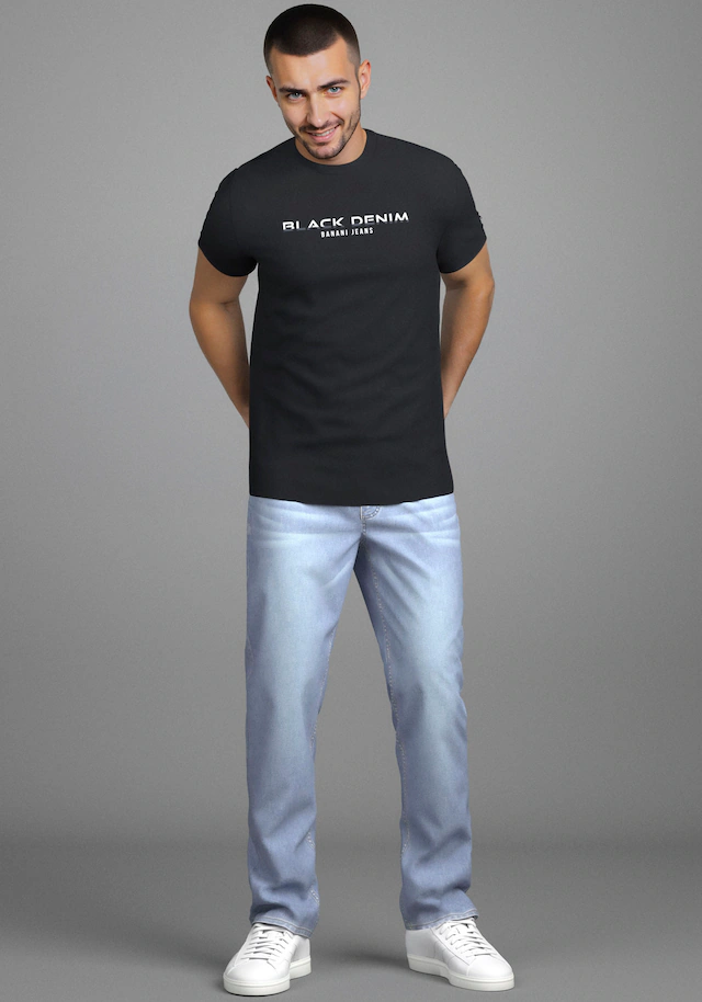 Bruno Banani T-Shirt , kurzärmelig, schmal geschnitten, Rundhalsausschnitt