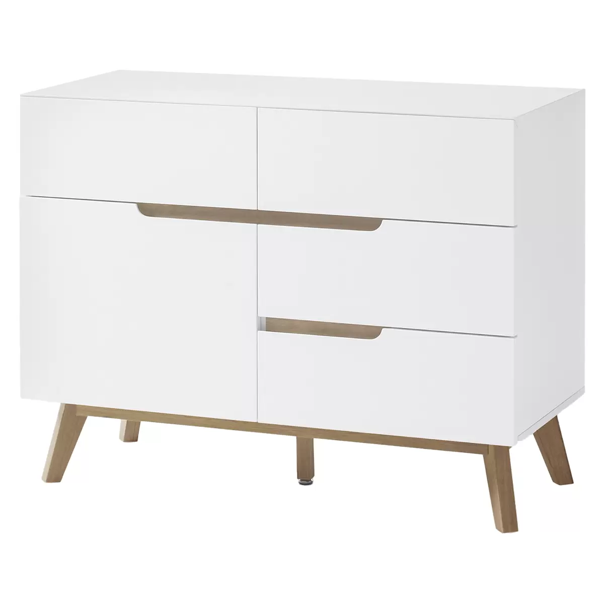 Kommode Cervo Eiche,weiss