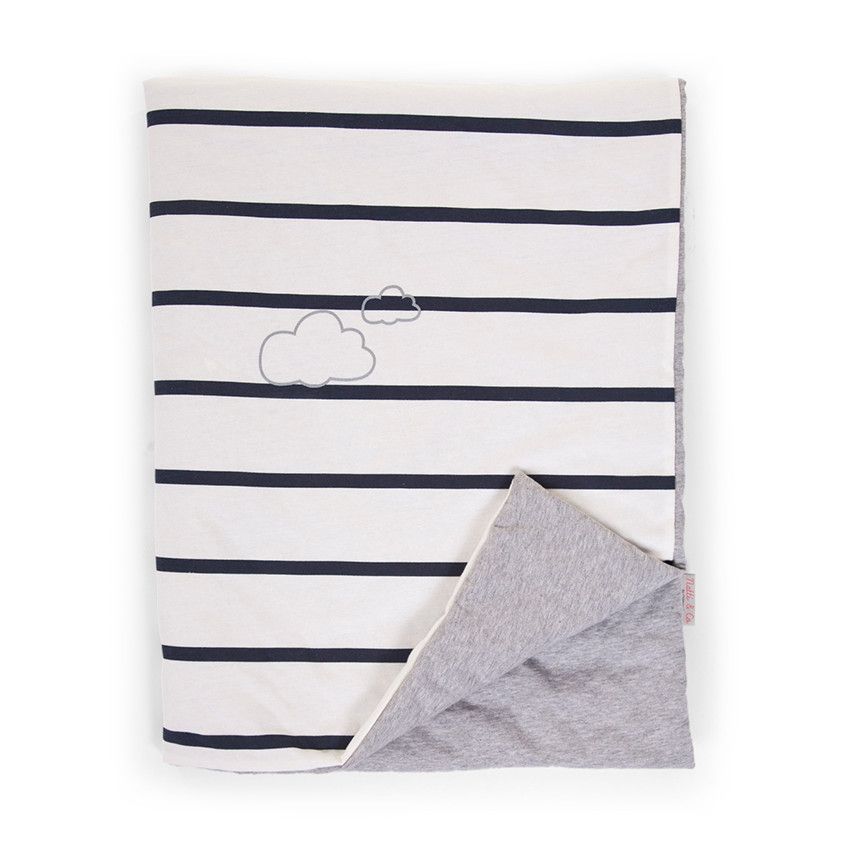 Couverture Jersey Marin - 80 x 100 cm - Doré