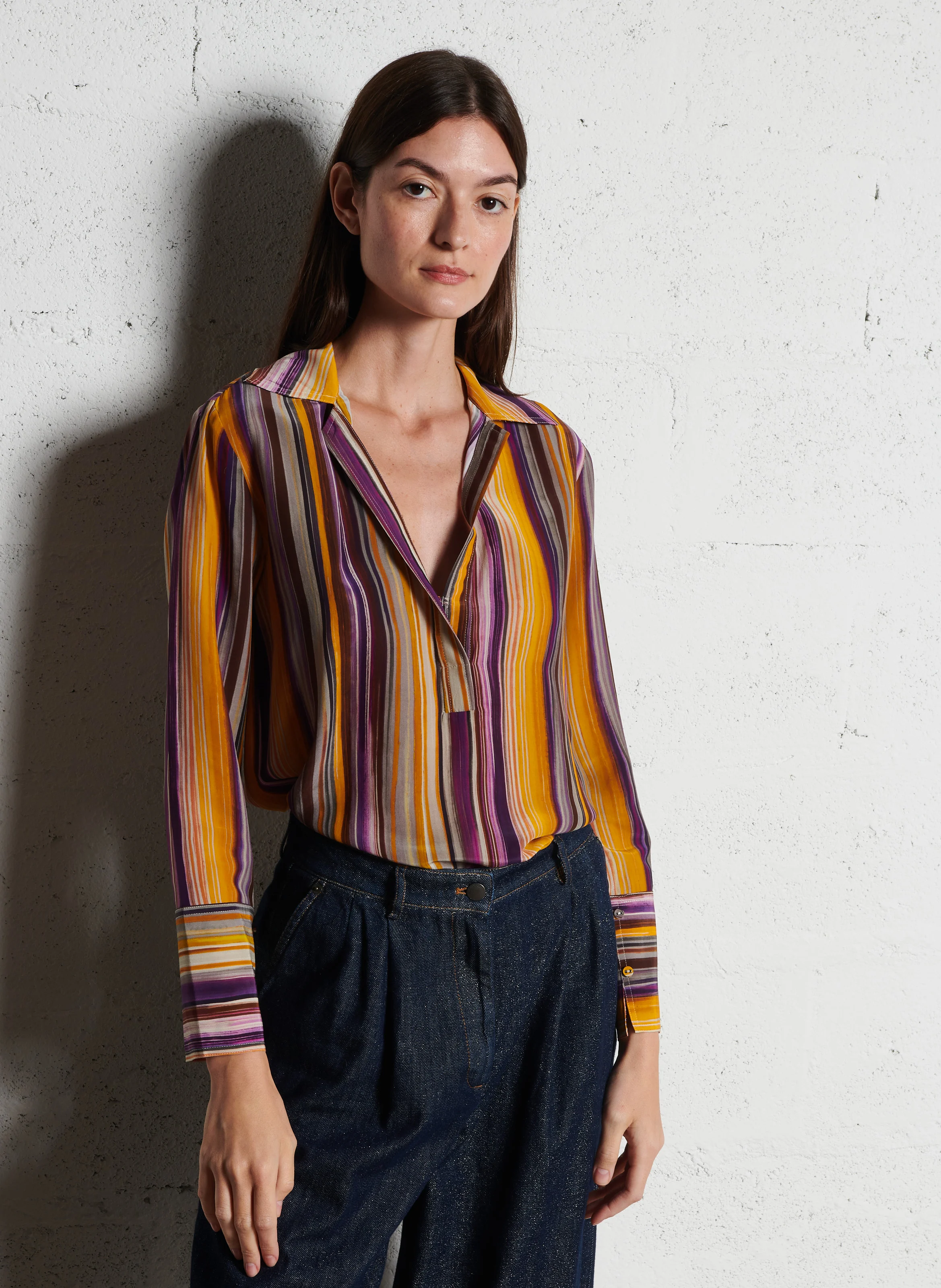 ST PAUL - Blouse droite fluide rayée| Multicolore