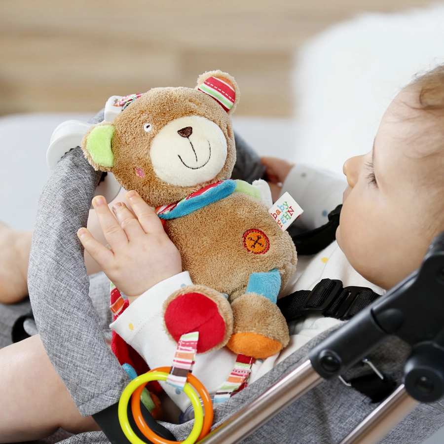 fehn® Activity-Teddy mit Klemme Oskar