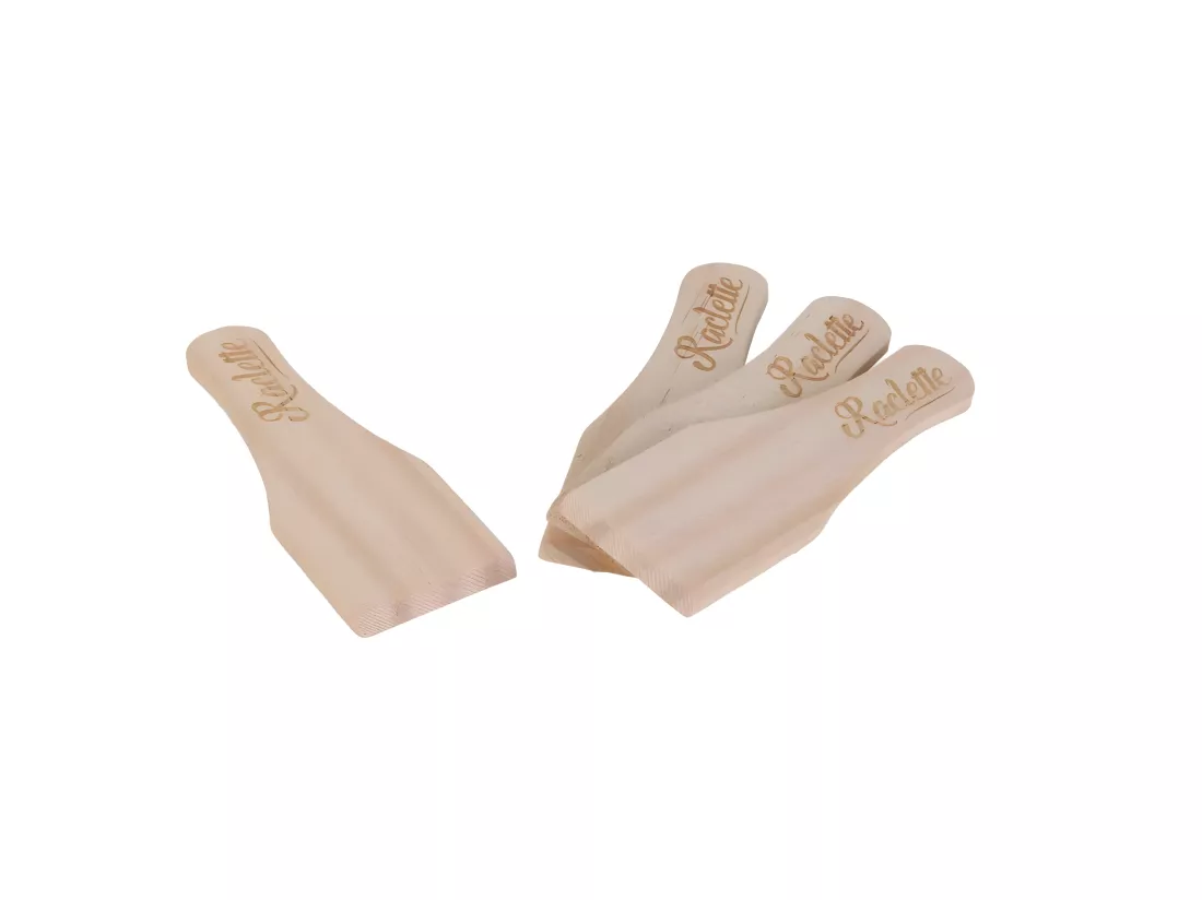 Set de 4 spatules à raclettes en bois