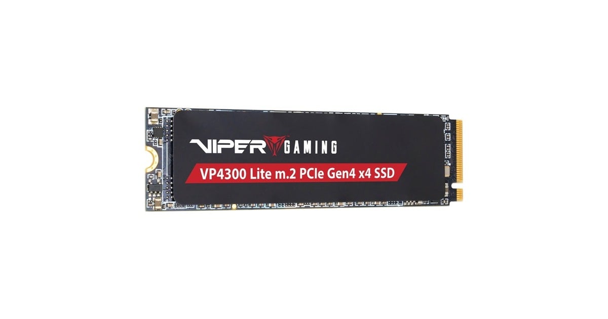 PatriotVP4300 Lite 2 TB SSD  (Zwart, PCIe 4.0 x4, NVMe 2.0, M.2 2280)
