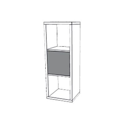Bloc-porte carré Mixxit L. 33 cm, gris foncé