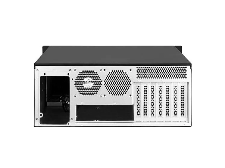 SilverStone RM42-502 - Rack-monterbar - 4U - SSI EEB - ingen strømforsyning (ATX / PS/2) - sort - USB/Lyd