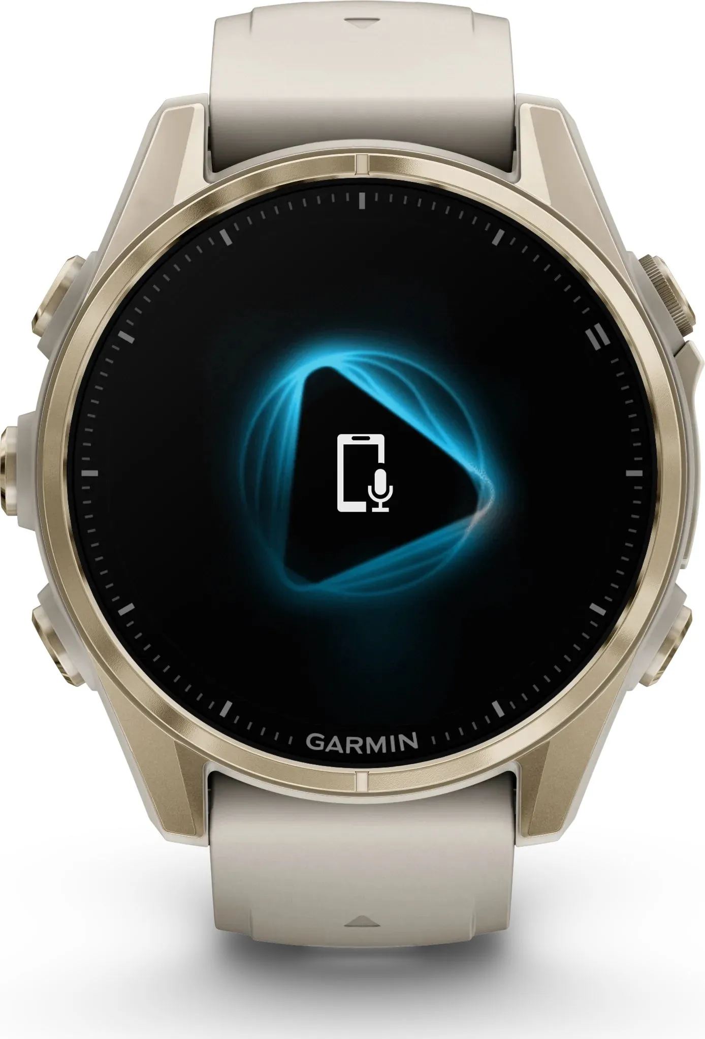 Garmin Fenix 8 Amoled 43mm, Sapphire Soft Gold - Fog Grey/Sandstone Silicone Strap