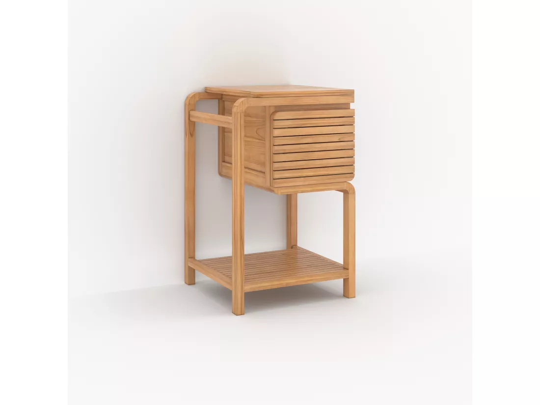 Meuble de salle de bain en bois de teck 50 cm - Lucette
