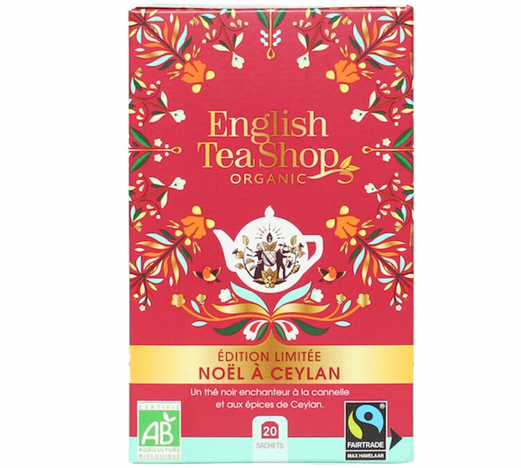 Thé Noir Bio - Noël à Ceylan Cannelle et Épices- 20 sachets - ENGLISH TEA SHOP