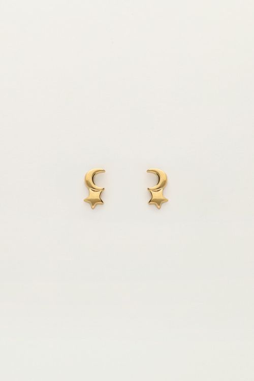 Studs met mini maan en ster