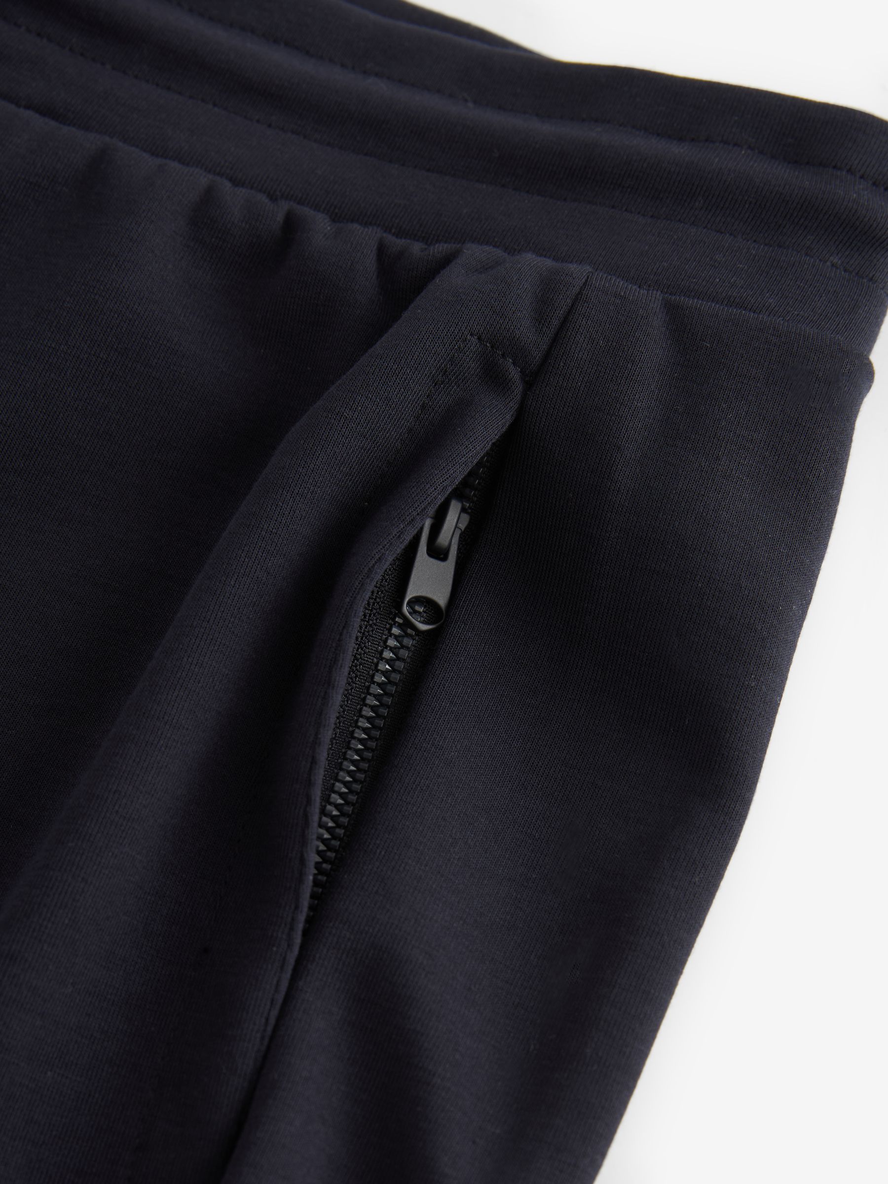 Leisteenkleurig/marineblauw - 2 jersey shorts met ritszakje