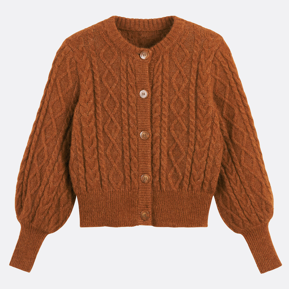 COLEÇÕES LA REDOUTE<br>Cardigã curto, mistura de alpaca e lã