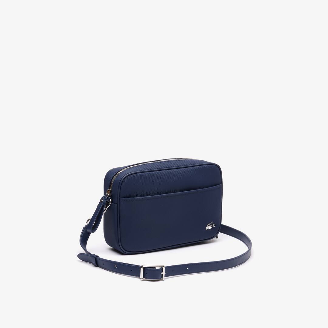 Sac crossover Daily Lifestyle moyen en toile enduite Sacs à bandoulière - Bleu - Lacoste - Femme