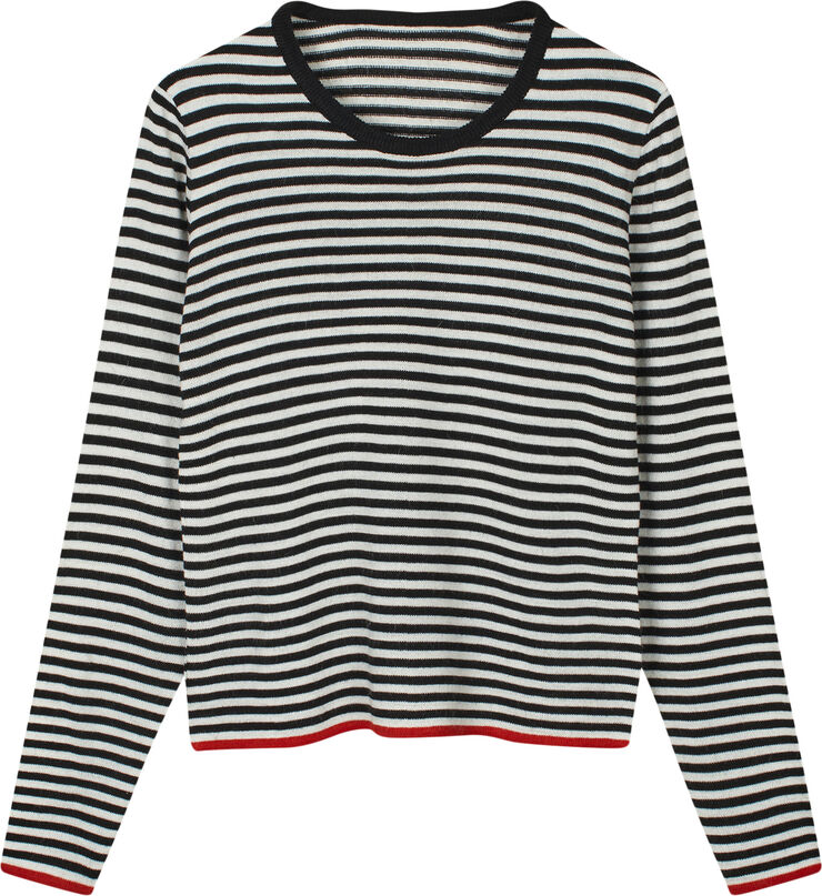 Mads Nørgaard - Copenhagen One Stripe Ellis Knit Sort