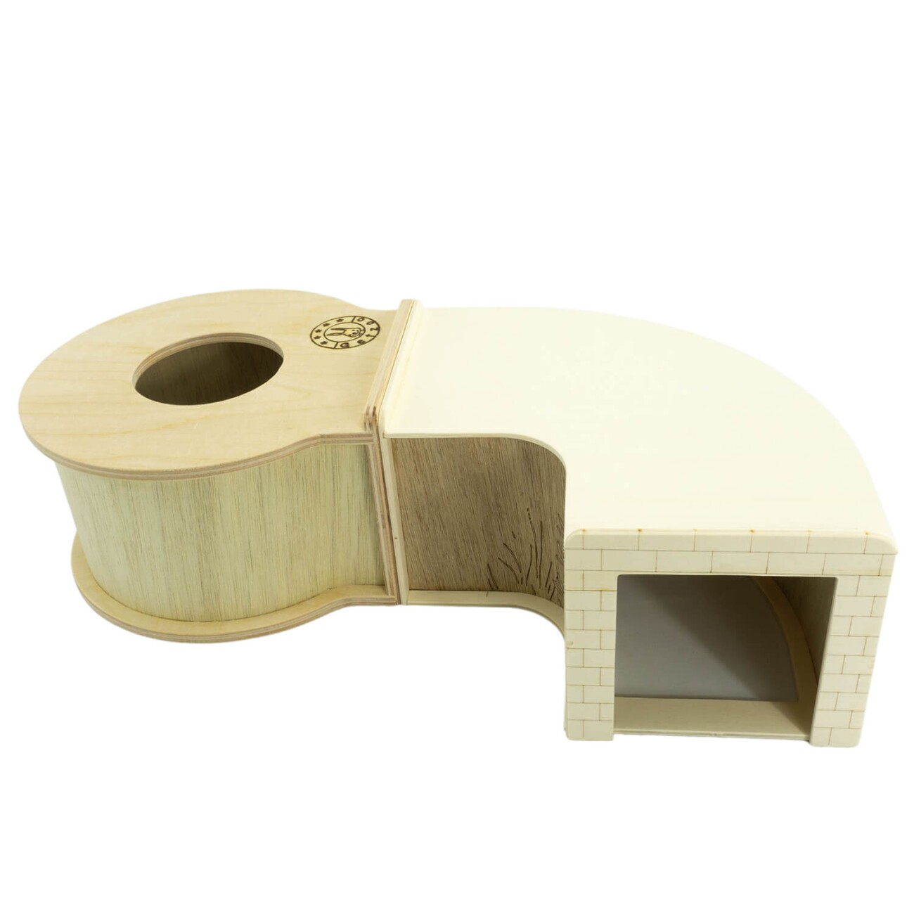 Getzoo Einkammernhaus (Ø 16cm) mit Tonuntersetzer
