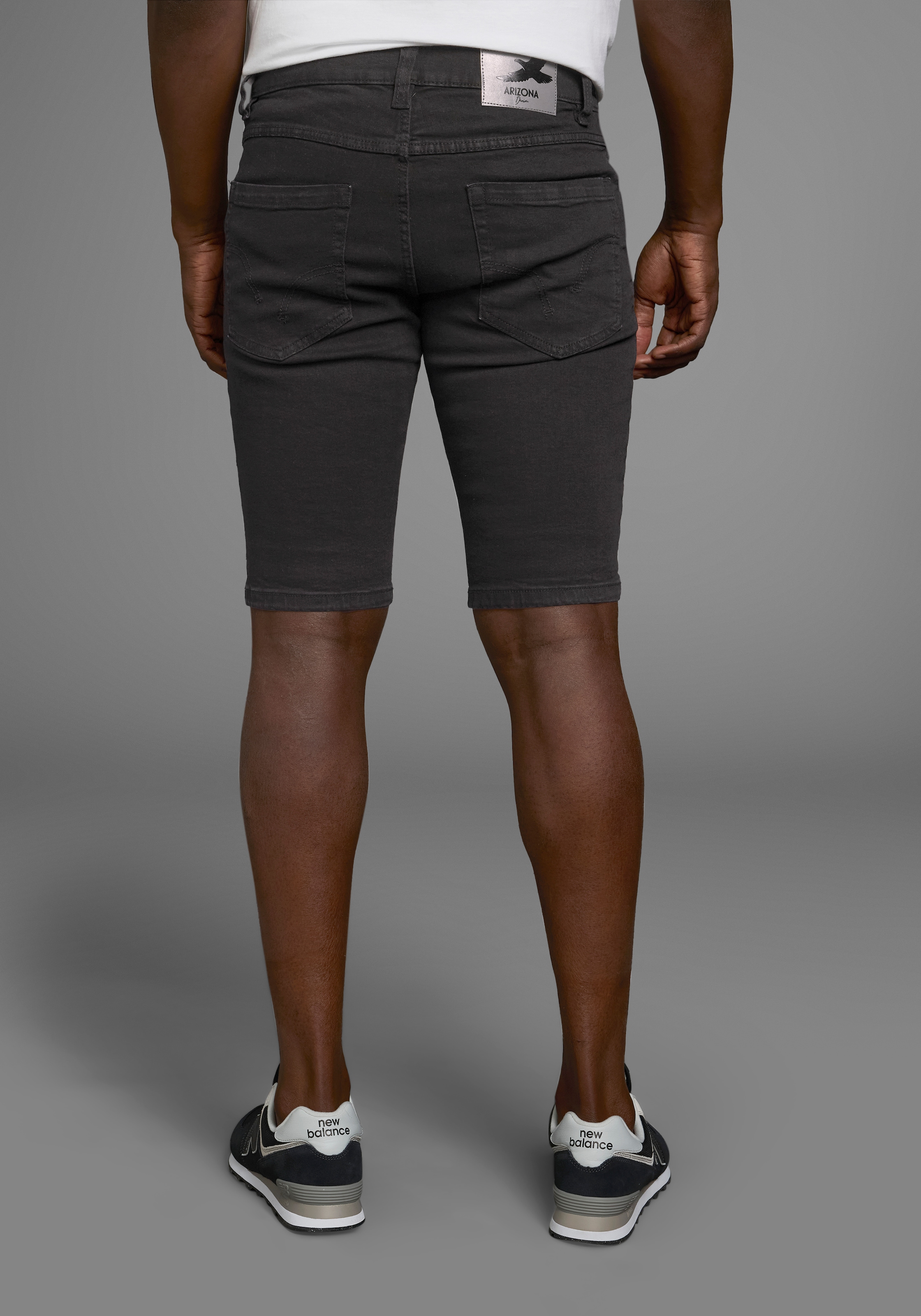 Arizona Jeansshorts gerader Schnitt,  knieumspielende Länge,  niedrige Leibhöhe