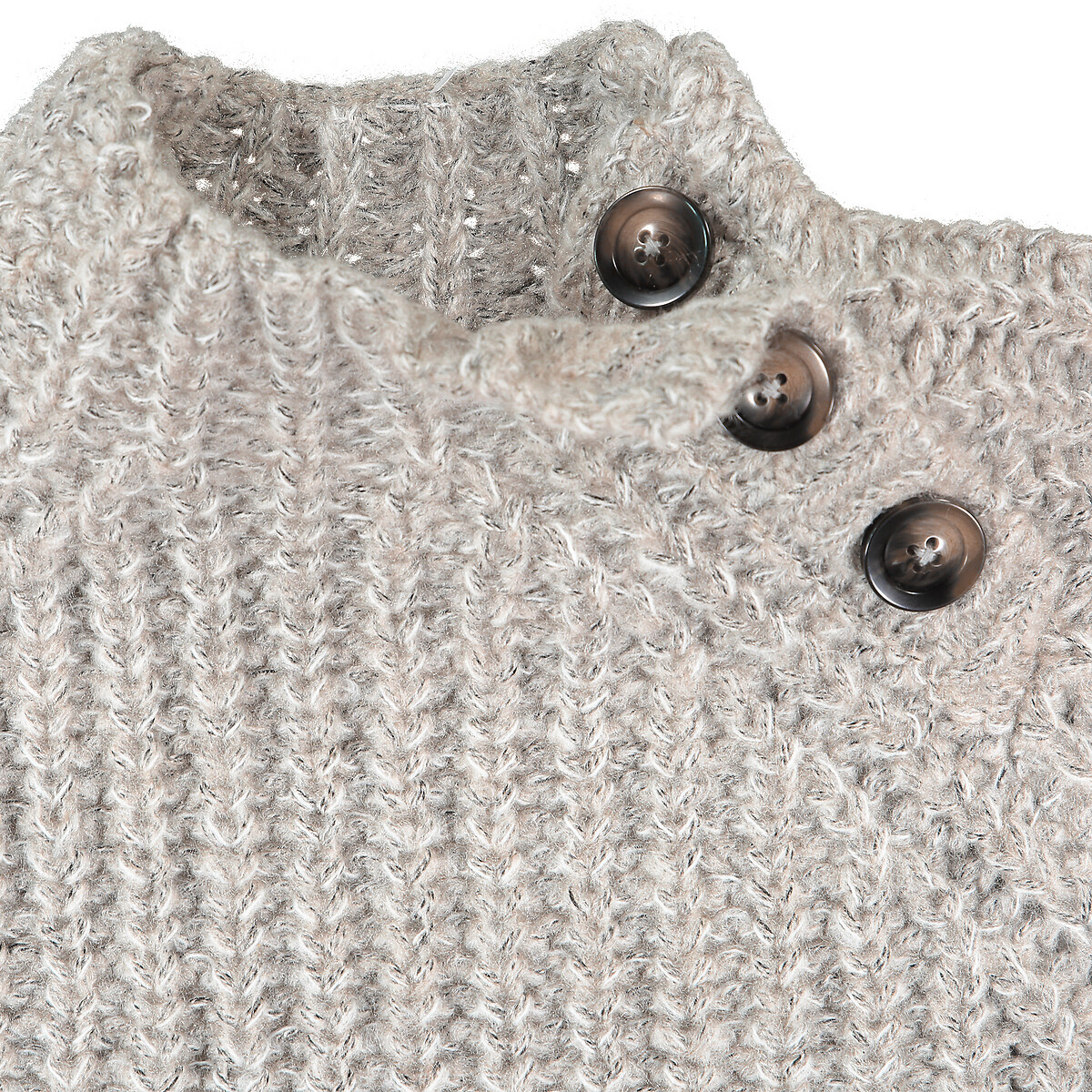 COLEÇÕES LA REDOUTE<br>Suéter em tricô grosso com gola alta