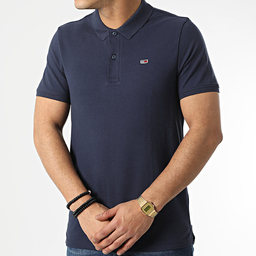 Polo Manches Courtes Solid Stretch 2219 Bleu Marine