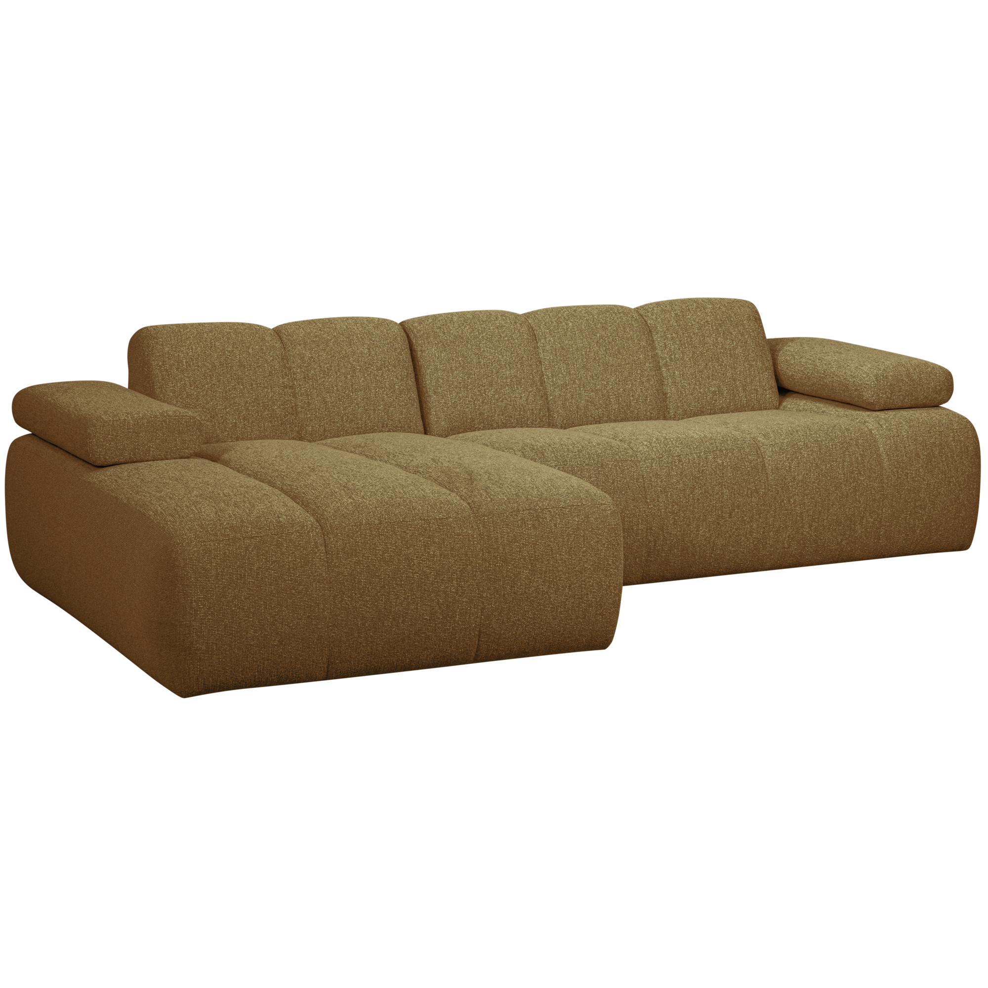 Chaise Longue Mojo Mojo Chaise Longue Links - Bouclé - Geel/Bruin Melange