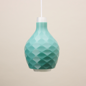 Philips 3D printed hanglamp Droplet Three turquoise 31,8x21,5 cm (hxb)