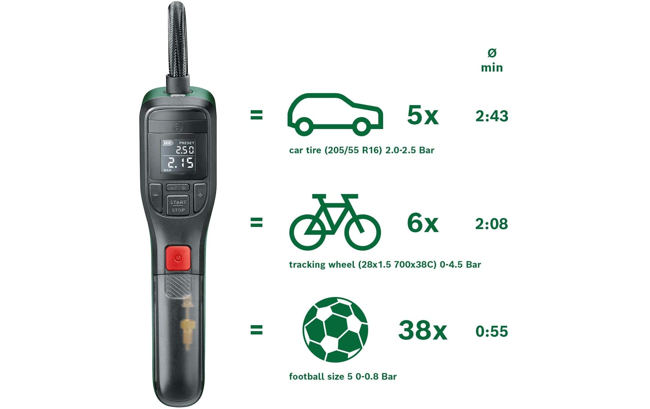 Akku-Druckluftpumpe EasyPump 3.6 VElektrische Luftpumpe, Mini-Kompressor