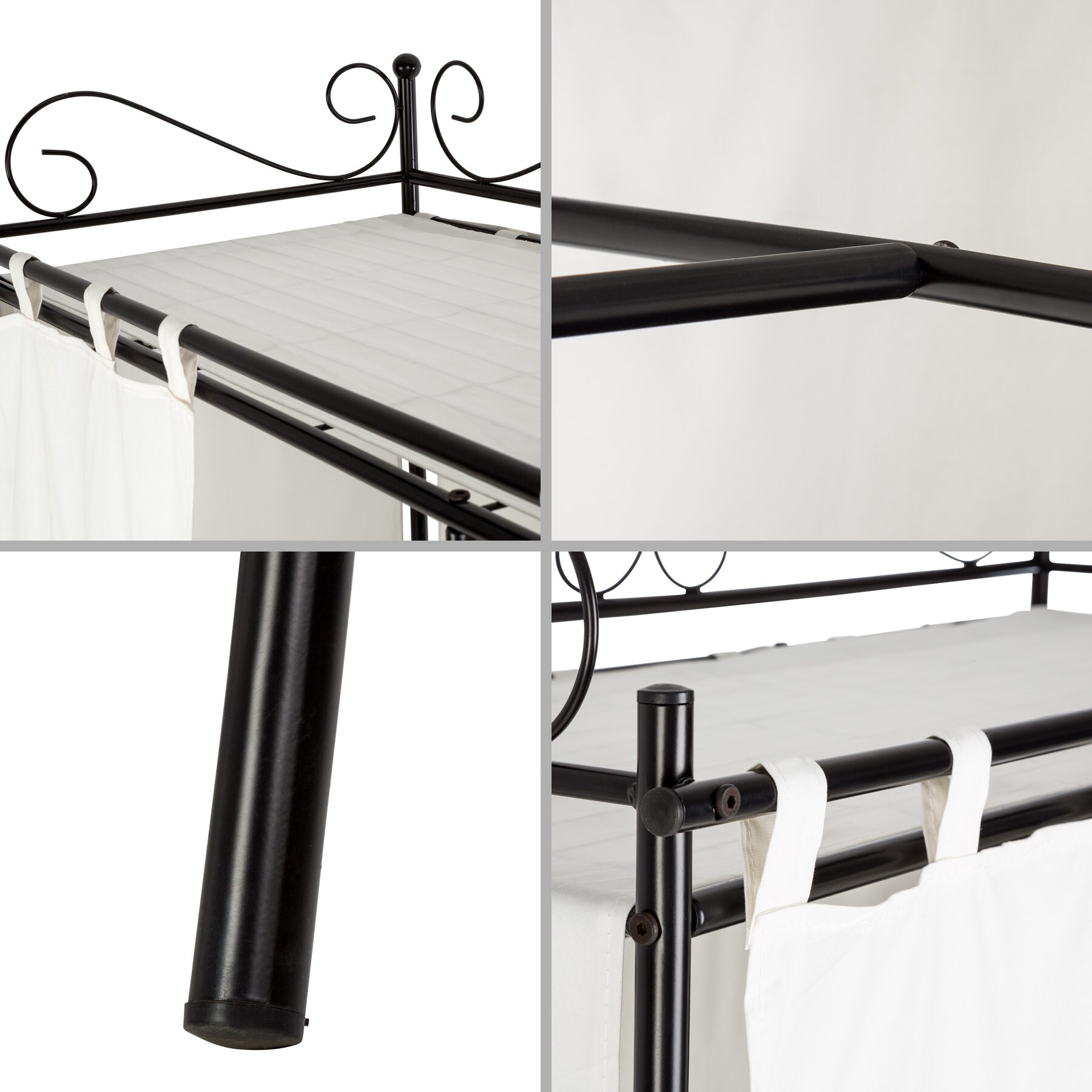 tectake® Metall-Garderobenschrank, 3 große und 3 kleine Fächer, Stahlgestell mit Verzierungen, 112 x 207 x 57 cm