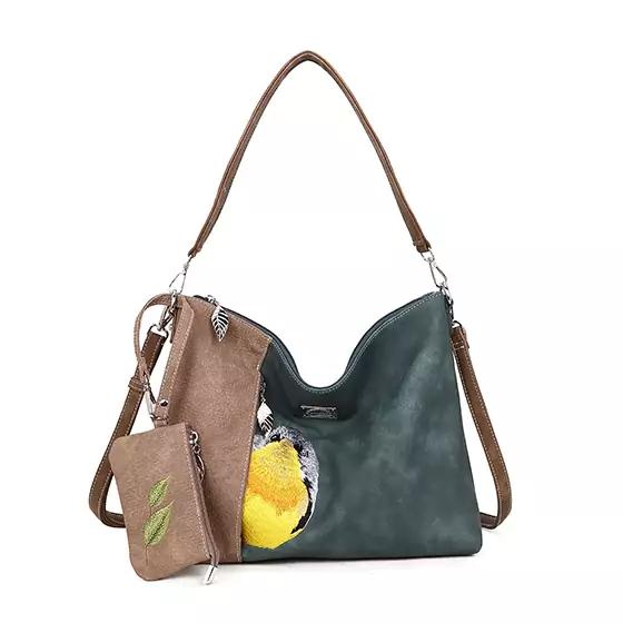 Hi-Di-Hi Buzz Hand/ Shoulderbag Dark Blue/ Brown