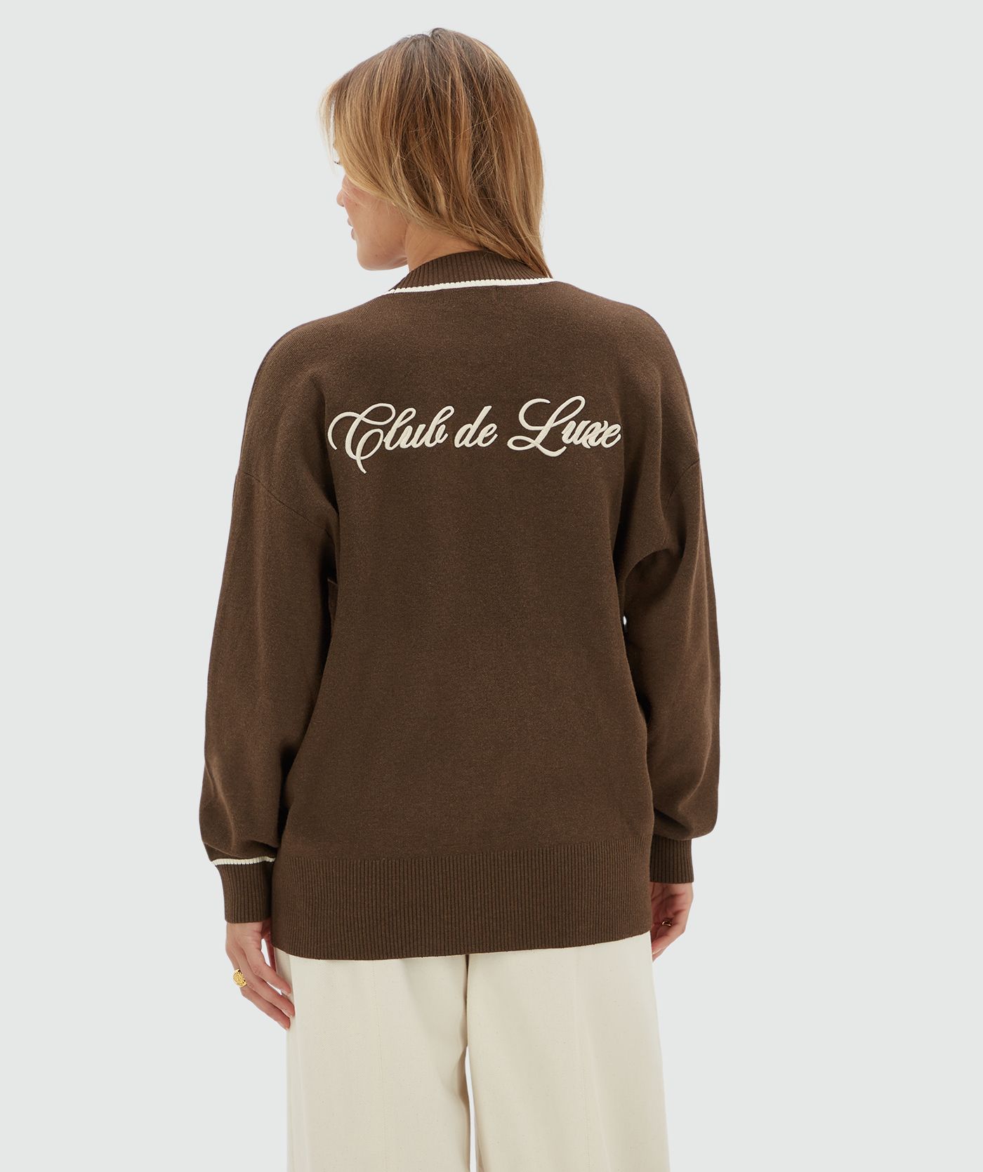 JV-GENELL oversized vest - brown