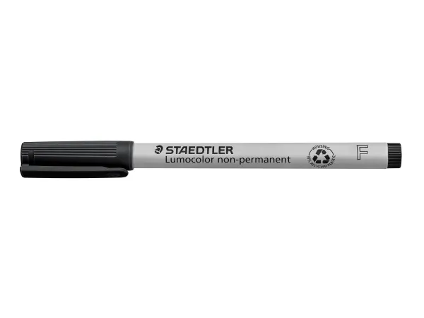 Staedtler Lumocolor sort F 0,6 mm 316-9 non-permanent - (10 stk.)