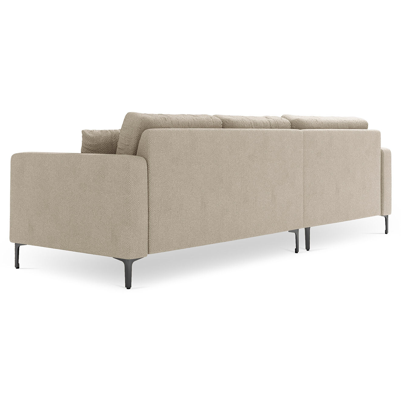 Mazzini Sofas Canapé d'angle Gauche Venus 4 Places beige - 248x160x90 cm