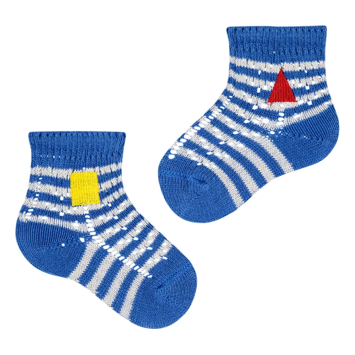 Bobo Choses Chaussettes Ajourées Rayées | Bleu