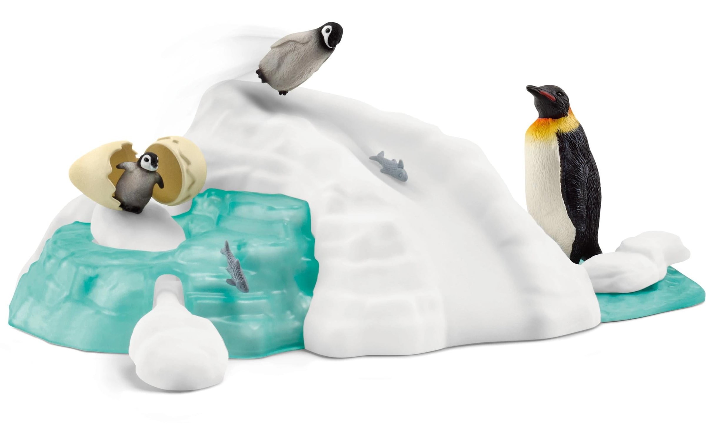 Schleich® Spielfigur »Pinguin-Familienspass«