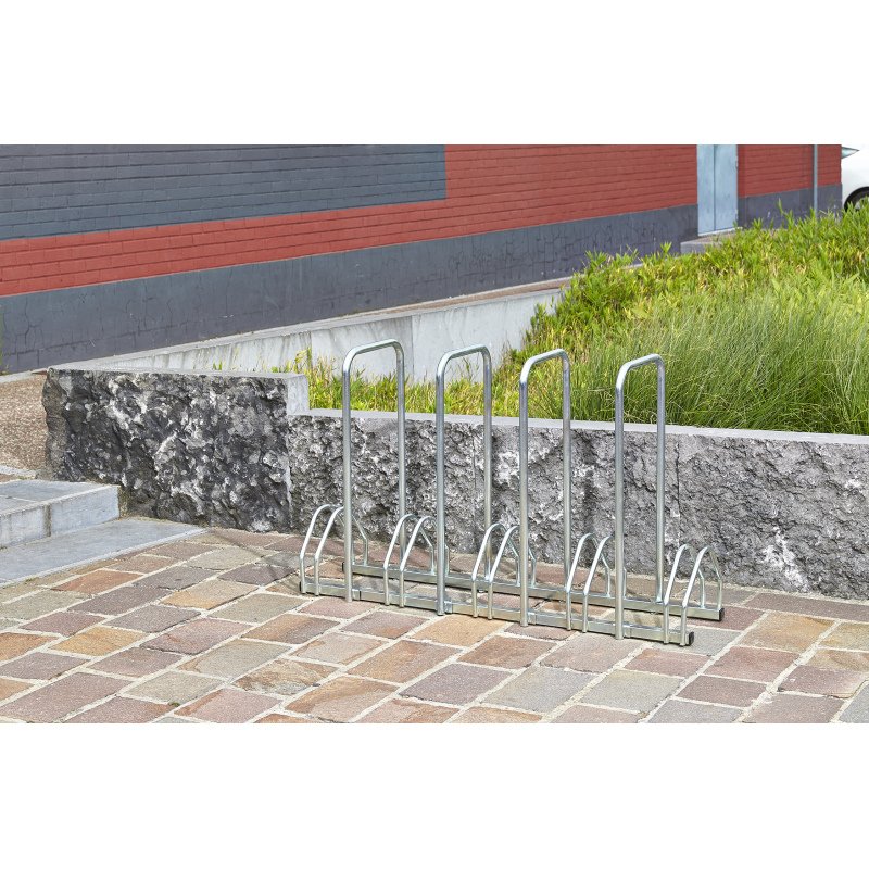Râtelier 5 vélos avec 4 arceaux pour antivol