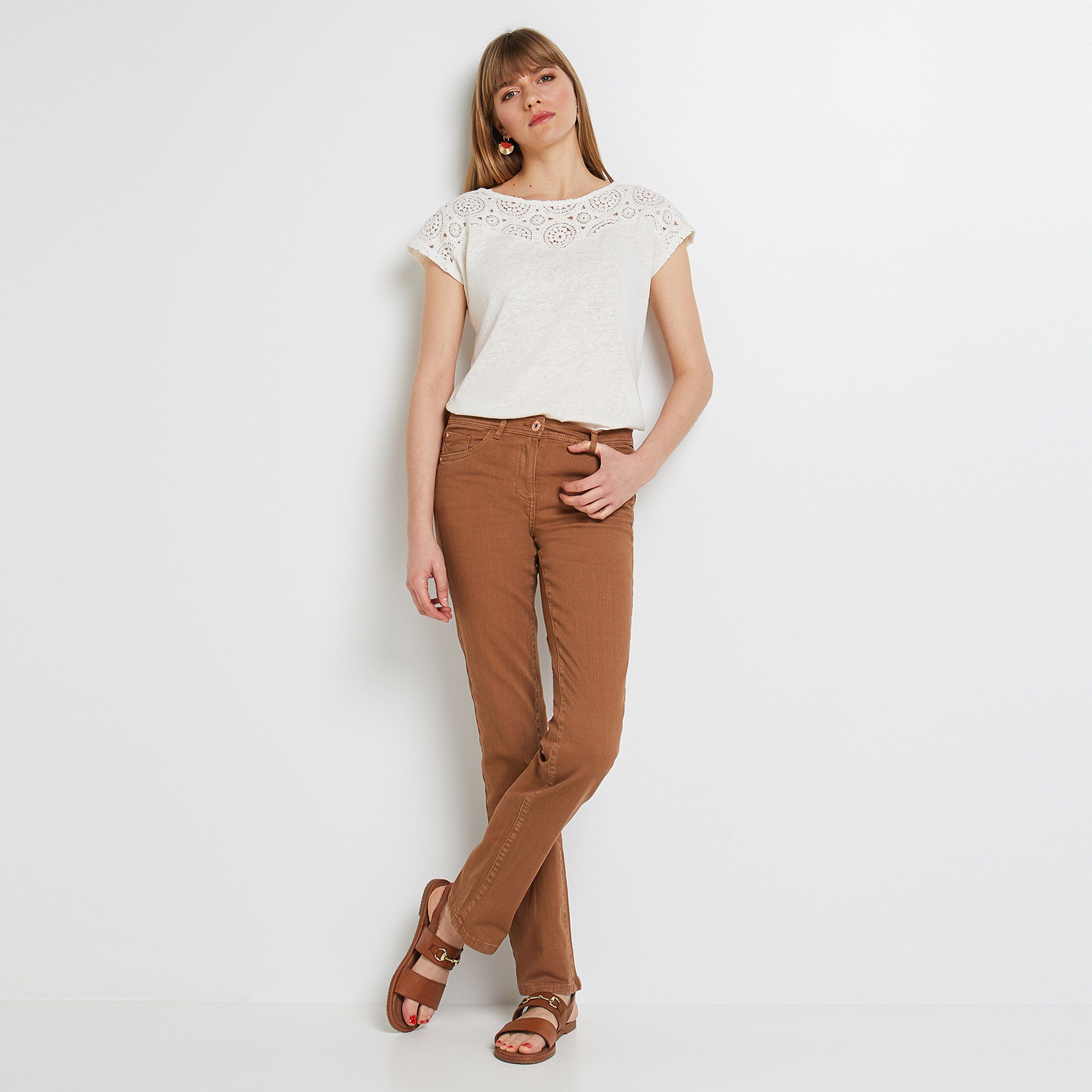 Jean droit JOB femme - MARRON