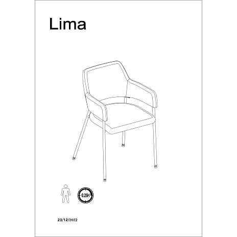 Lima spisebordsstol - sort