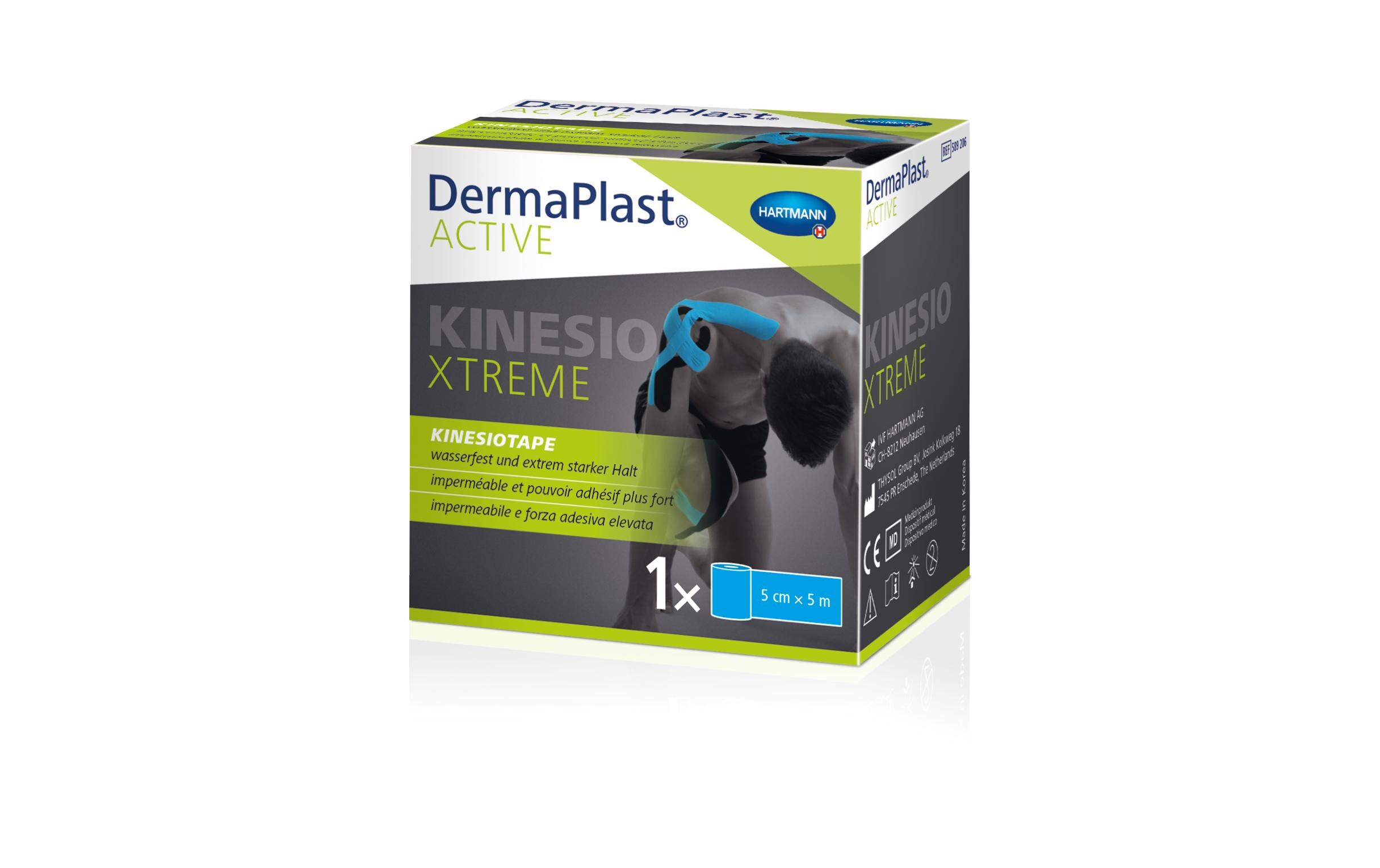 Active Kinesiotape XTREME blau, 5 cm x 5 mDas robuste und extrem stark haftende Kinesiotape für Sportbegeisterte