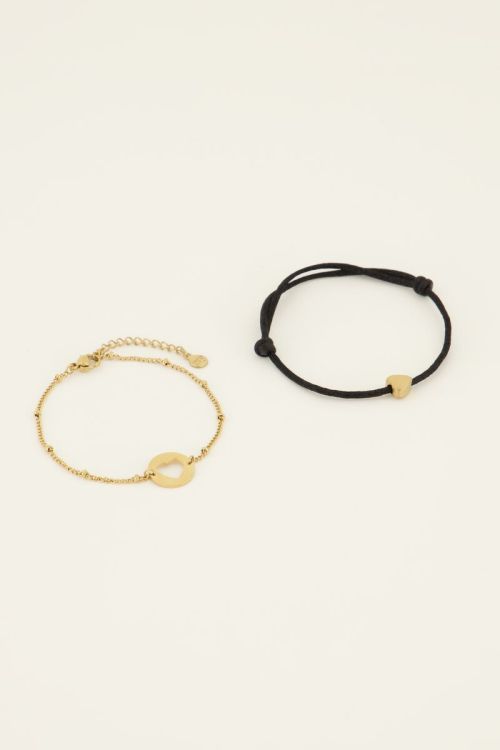Moeder & mini armband zwart