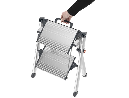 HAILO - Escabeau 2 marches mini comfort 45 cm aluminium 4310-100
