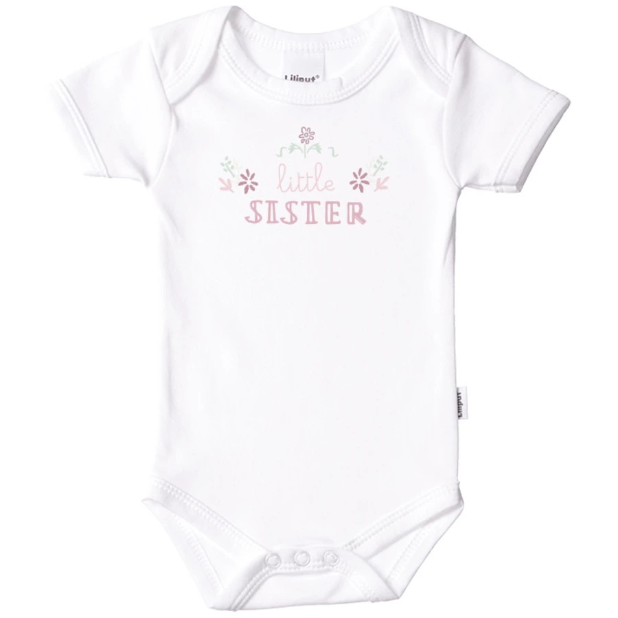 Liliput Kurzarmbody Little Sister weiß