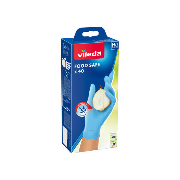 Vileda Handschoenen Food Safe 40stuks M/L