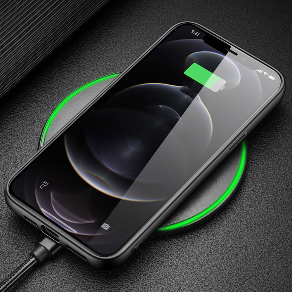 iPhone 13 Pro Hybrid Hülle TPU Bumper   Nylon Rückseite - Schwarz
