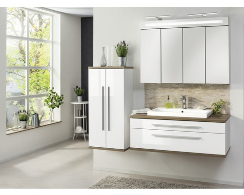 Wastafelmeubel FACKELMANN Stanford 110 cm wit hoogglans