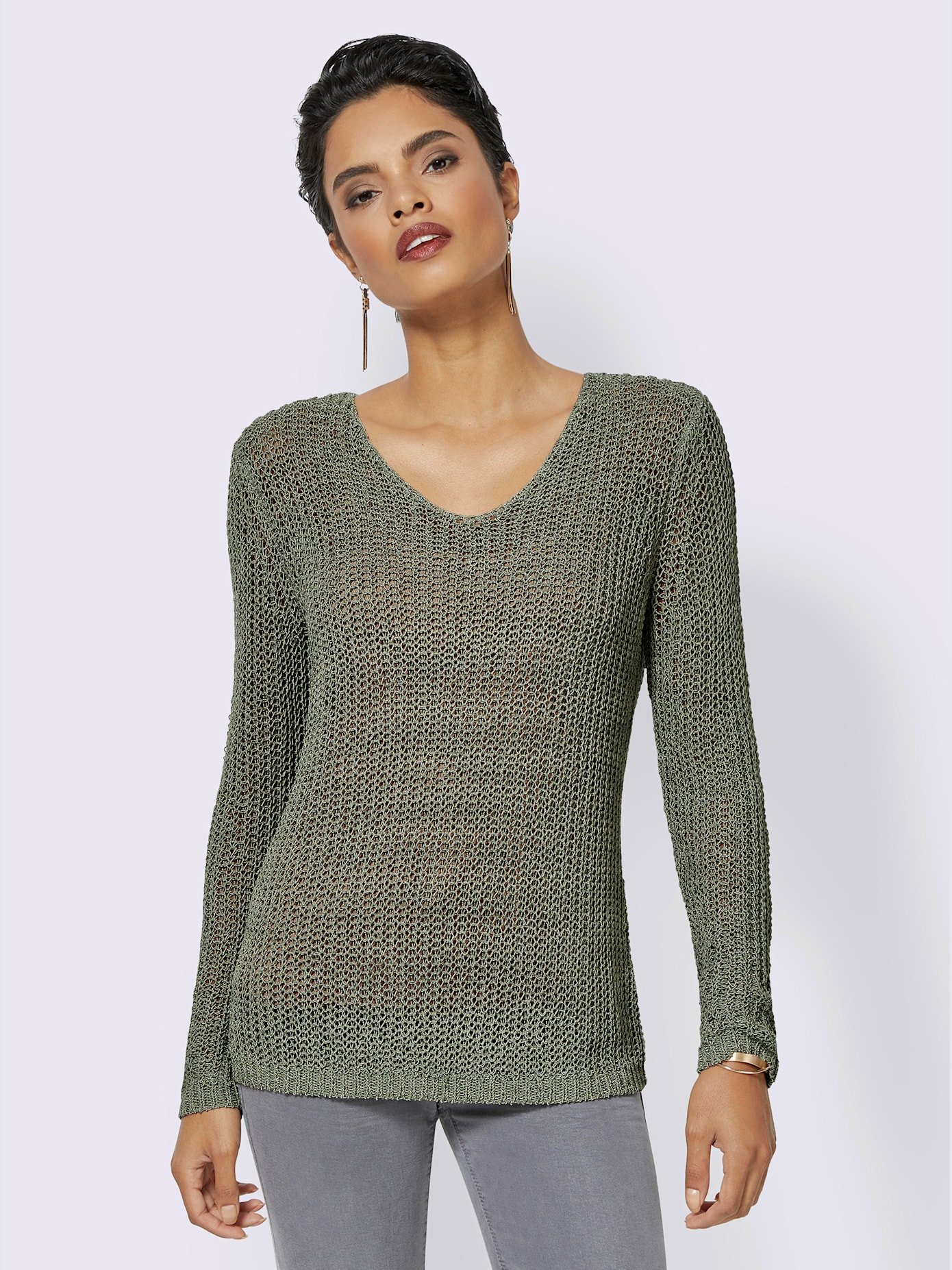 Pull en tricot superbe fil fantaisie