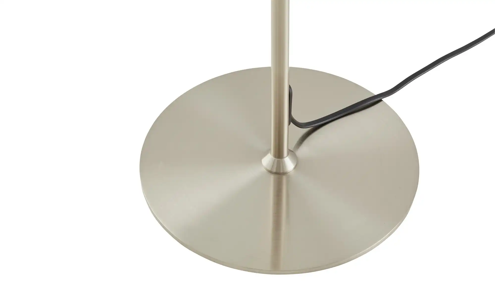 KHG LED-Stehleuchte, 1-flammig, Nickel-matt mit Stoffschirm
