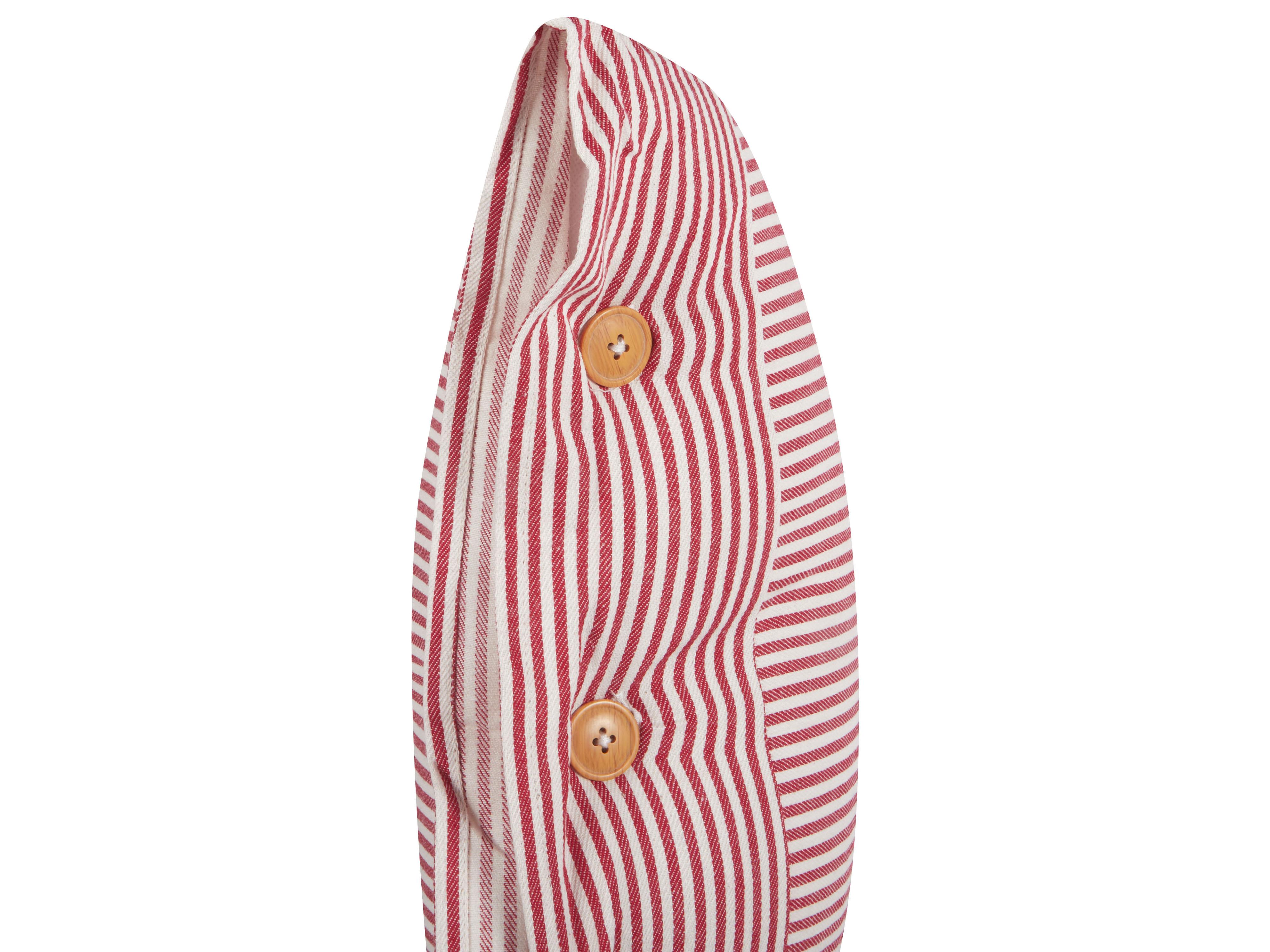 Set van 2 sierkussens AALITA Katoen 45 x 45 cm Rood gestreept